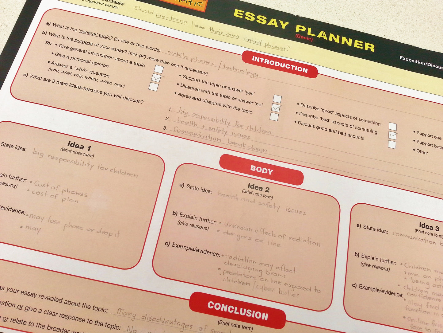 BASIC Essay Planner