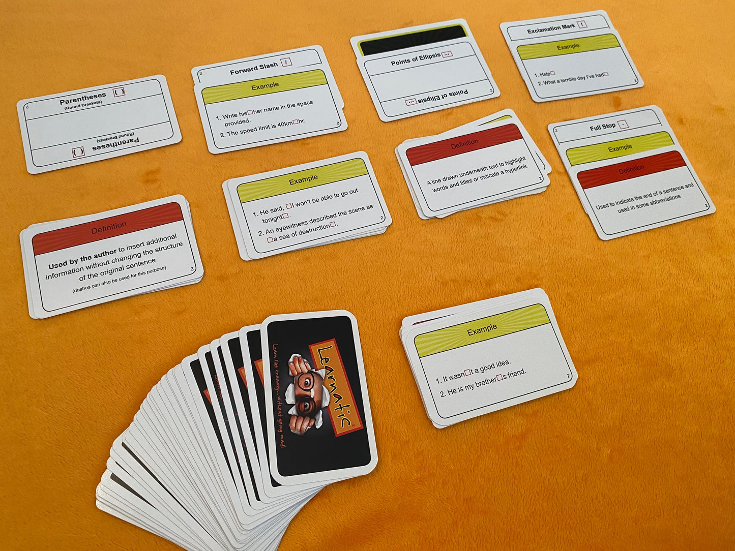 DECK 2 - Punctuation & Formatting Card Games